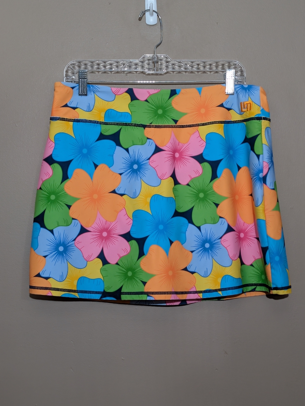 Loudmouth Skort Skirt Women Retro Floral Golf Colorful Pickleball Tennis Sz M